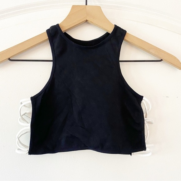 FREE PEOPLE Intimately Black Lace Up Side Bralette NWOT XS/Small - Picture 2 of 5